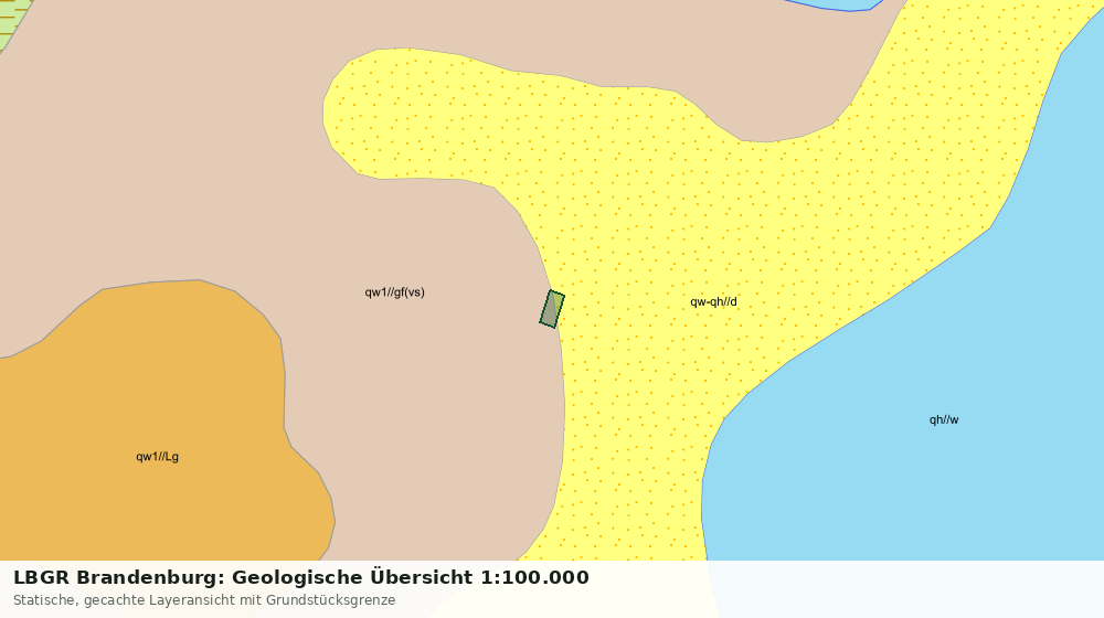 Statische Kartenansicht: LBGR Brandenburg: Geologische Übersicht 1:100.000