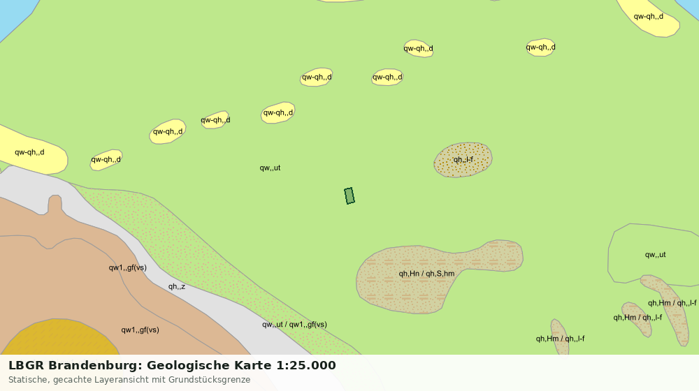 Statische Kartenansicht: LBGR Brandenburg: Geologische Karte 1:25.000