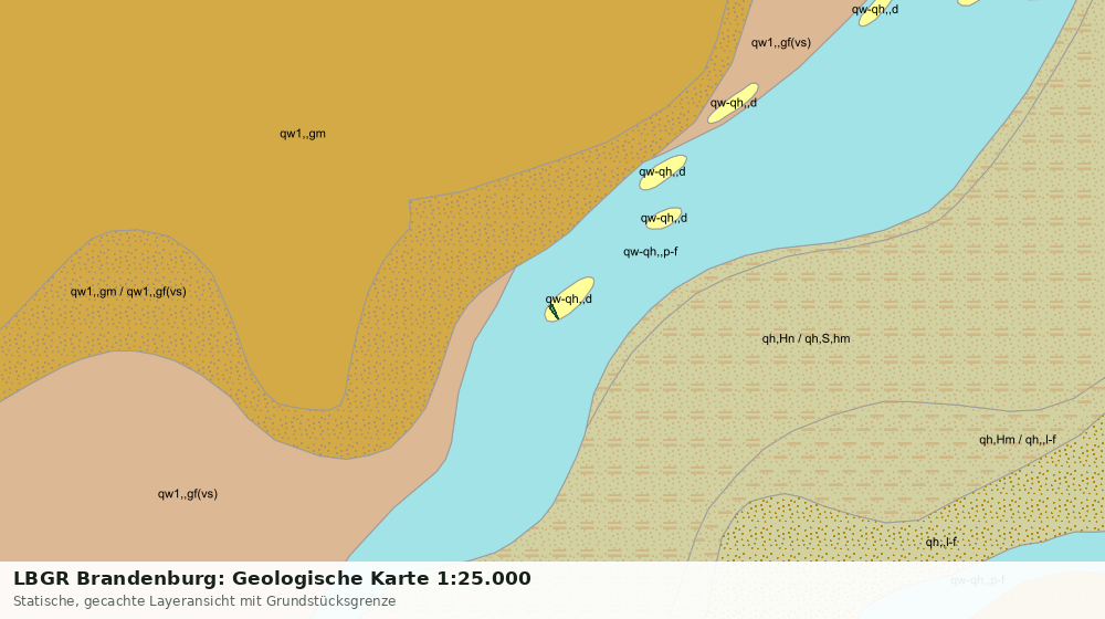 Statische Kartenansicht: LBGR Brandenburg: Geologische Karte 1:25.000