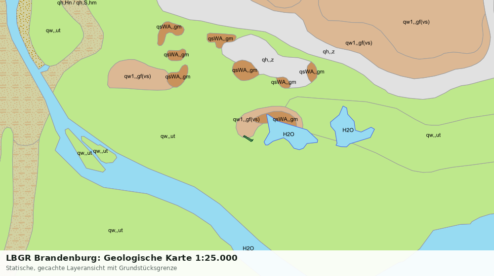 Statische Kartenansicht: LBGR Brandenburg: Geologische Karte 1:25.000
