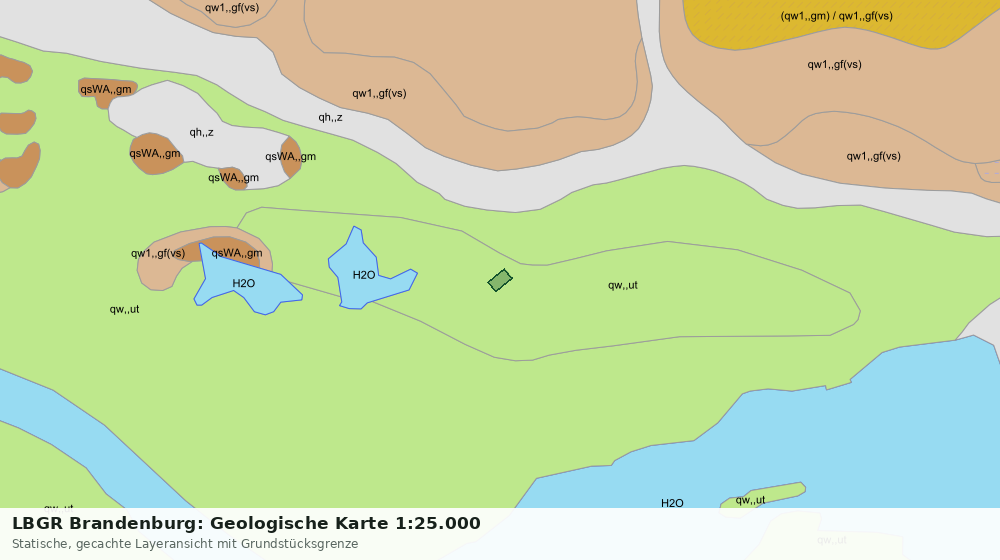 Statische Kartenansicht: LBGR Brandenburg: Geologische Karte 1:25.000