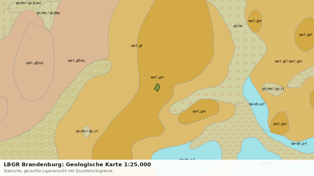 Statische Kartenansicht: LBGR Brandenburg: Geologische Karte 1:25.000
