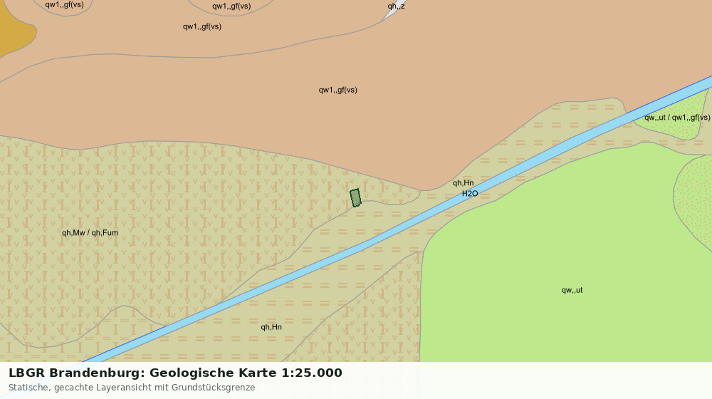 Statische Kartenansicht: LBGR Brandenburg: Geologische Karte 1:25.000