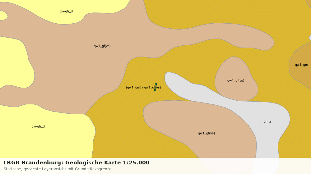 Statische Kartenansicht: LBGR Brandenburg: Geologische Karte 1:25.000