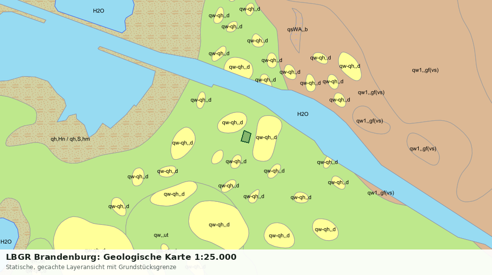 Statische Kartenansicht: LBGR Brandenburg: Geologische Karte 1:25.000