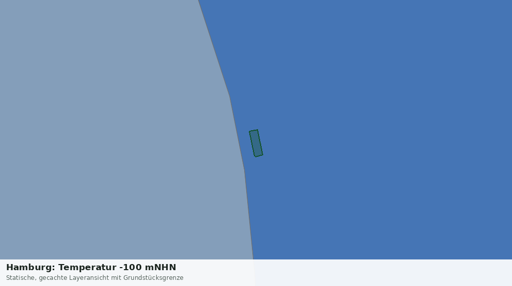 Statische Kartenansicht: Hamburg: Temperatur -100 mNHN