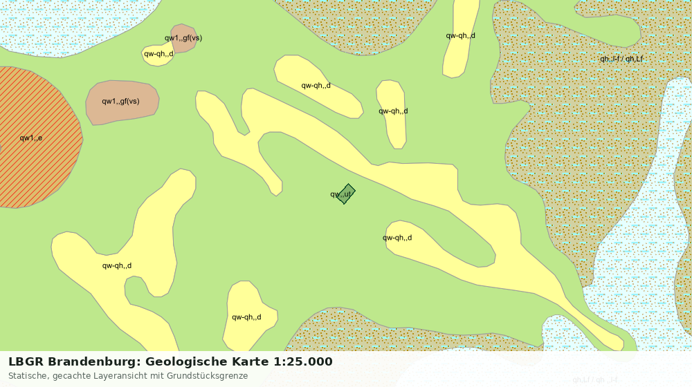 Statische Kartenansicht: LBGR Brandenburg: Geologische Karte 1:25.000