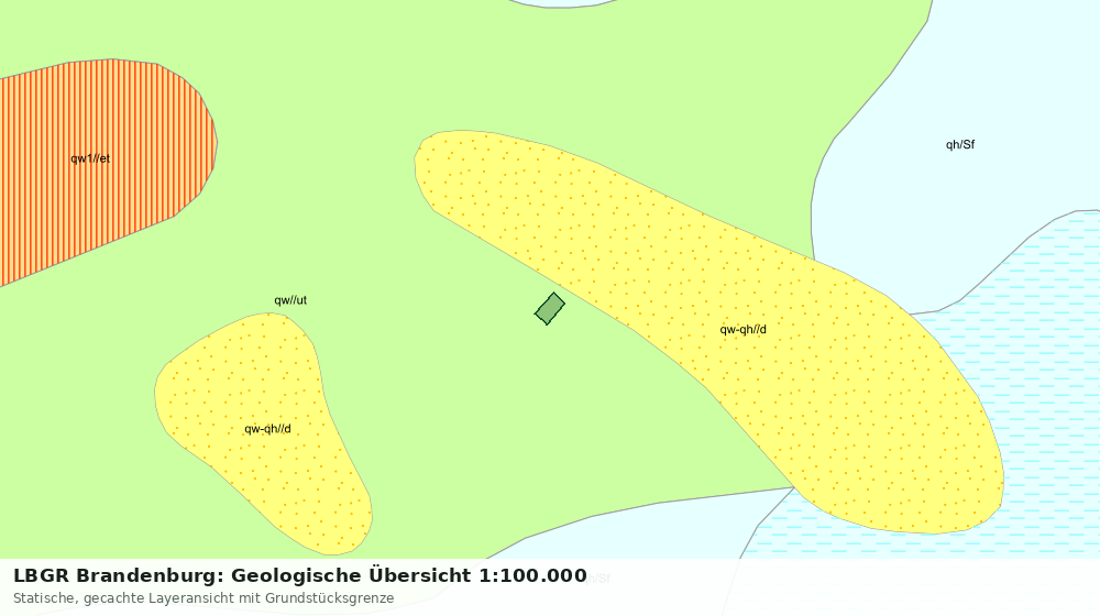Statische Kartenansicht: LBGR Brandenburg: Geologische Übersicht 1:100.000