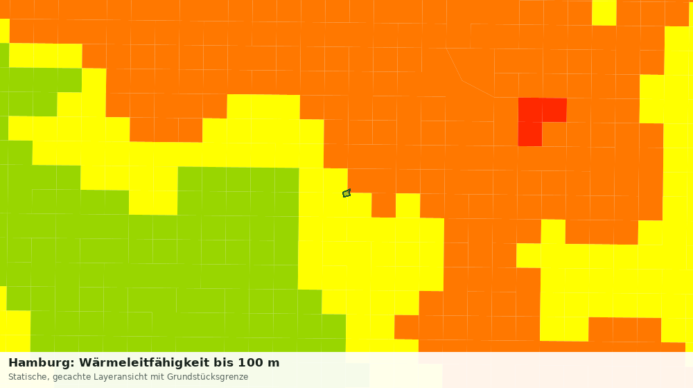 Statische Kartenansicht: Hamburg: Wärmeleitfähigkeit bis 100 m