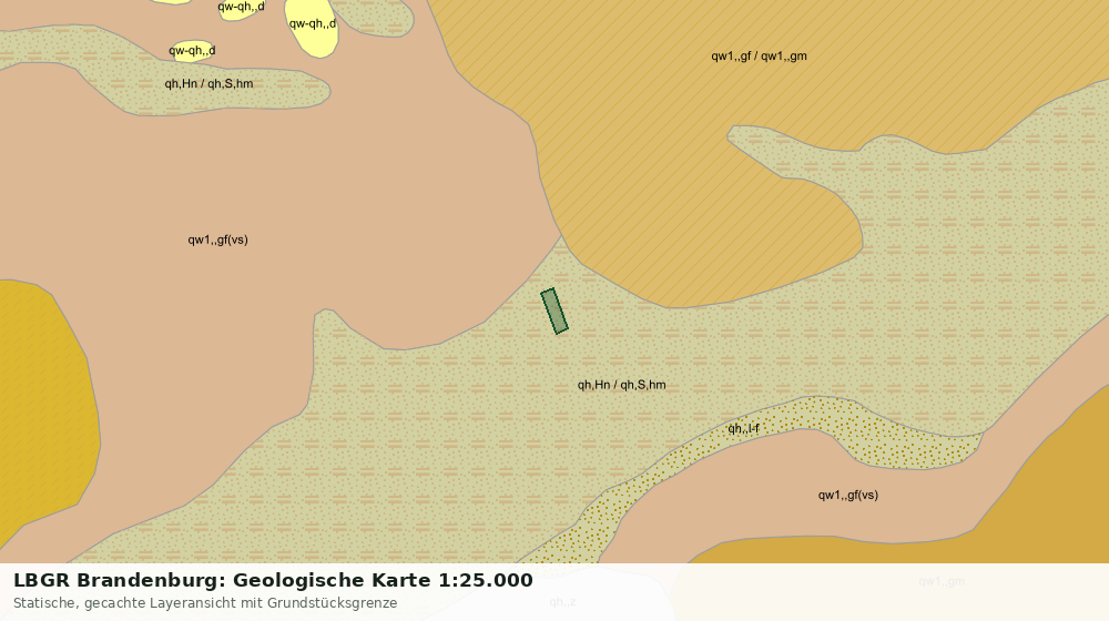 Statische Kartenansicht: LBGR Brandenburg: Geologische Karte 1:25.000