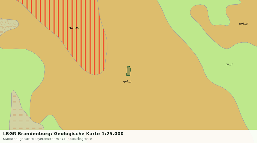 Statische Kartenansicht: LBGR Brandenburg: Geologische Karte 1:25.000