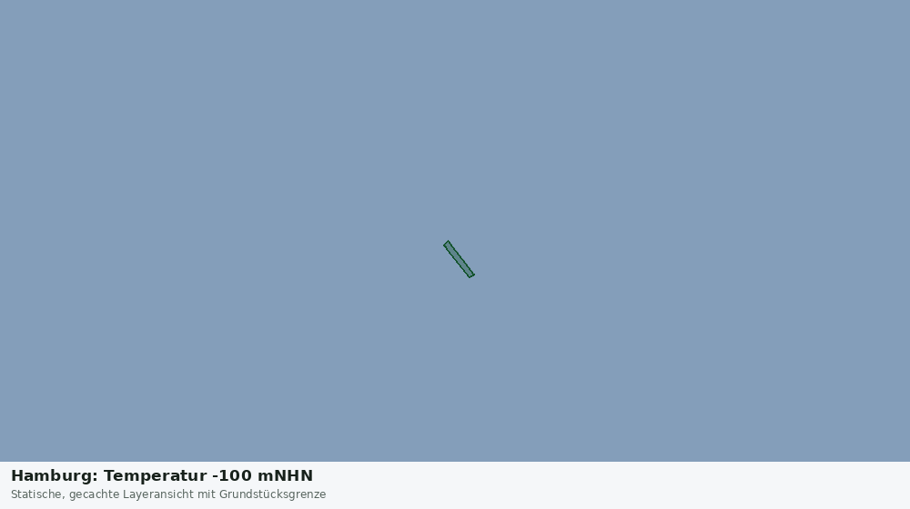 Statische Kartenansicht: Hamburg: Temperatur -100 mNHN