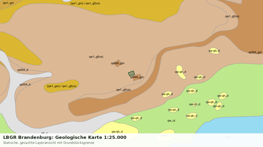 Statische Kartenansicht: LBGR Brandenburg: Geologische Karte 1:25.000