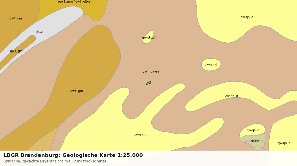 Statische Kartenansicht: LBGR Brandenburg: Geologische Karte 1:25.000