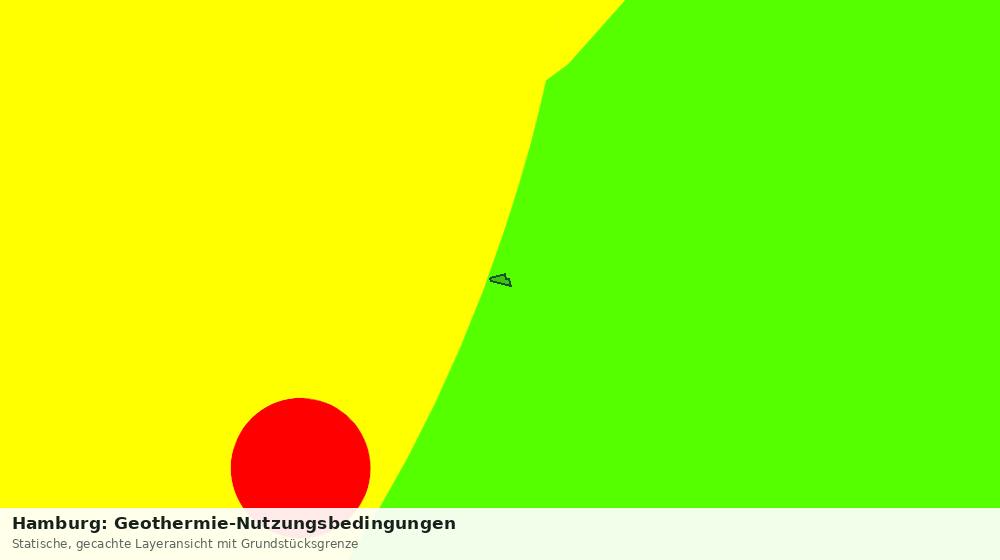 Statische Kartenansicht: Hamburg: Geothermie-Nutzungsbedingungen