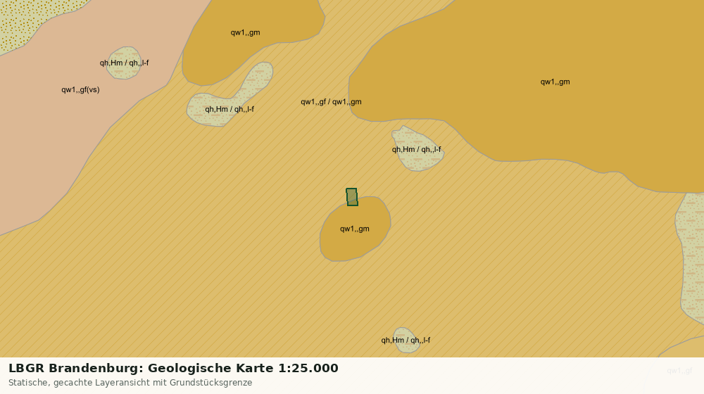 Statische Kartenansicht: LBGR Brandenburg: Geologische Karte 1:25.000