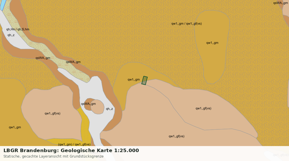 Statische Kartenansicht: LBGR Brandenburg: Geologische Karte 1:25.000