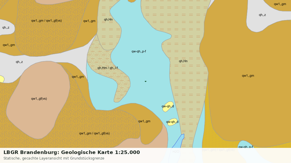 Statische Kartenansicht: LBGR Brandenburg: Geologische Karte 1:25.000