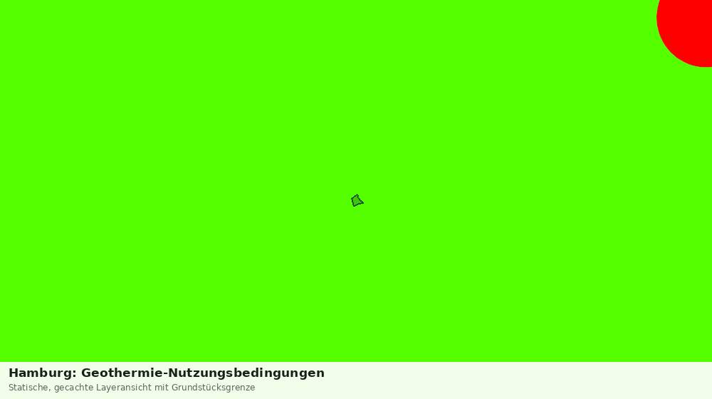 Statische Kartenansicht: Hamburg: Geothermie-Nutzungsbedingungen