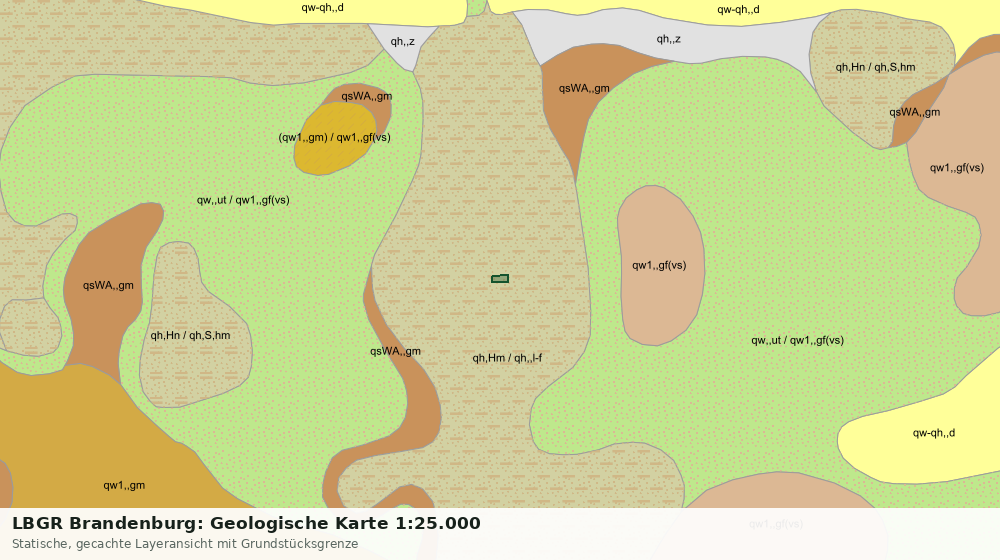 Statische Kartenansicht: LBGR Brandenburg: Geologische Karte 1:25.000