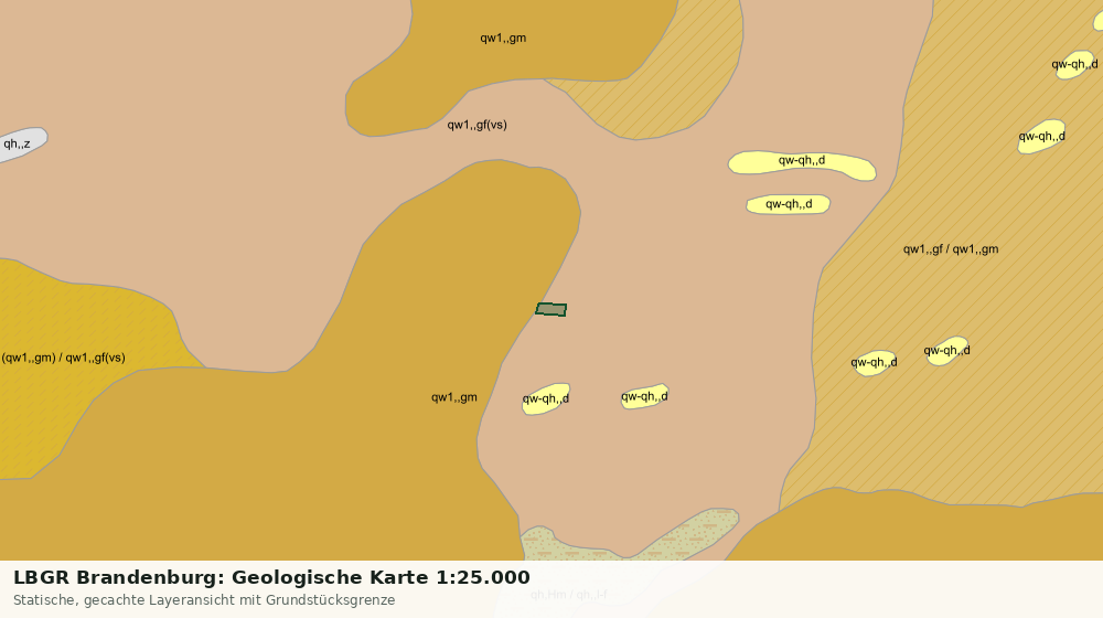 Statische Kartenansicht: LBGR Brandenburg: Geologische Karte 1:25.000