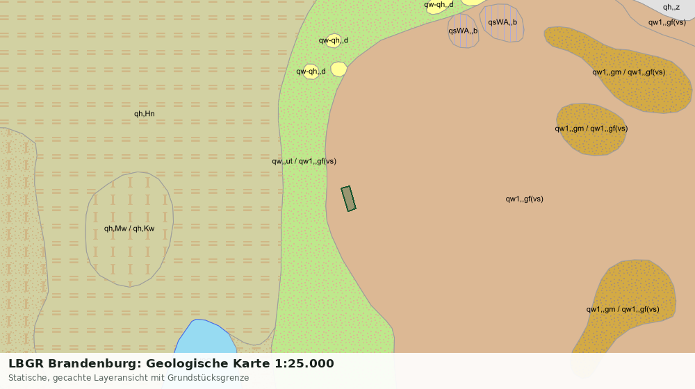Statische Kartenansicht: LBGR Brandenburg: Geologische Karte 1:25.000