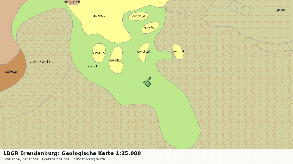 Statische Kartenansicht: LBGR Brandenburg: Geologische Karte 1:25.000