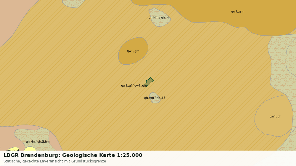 Statische Kartenansicht: LBGR Brandenburg: Geologische Karte 1:25.000