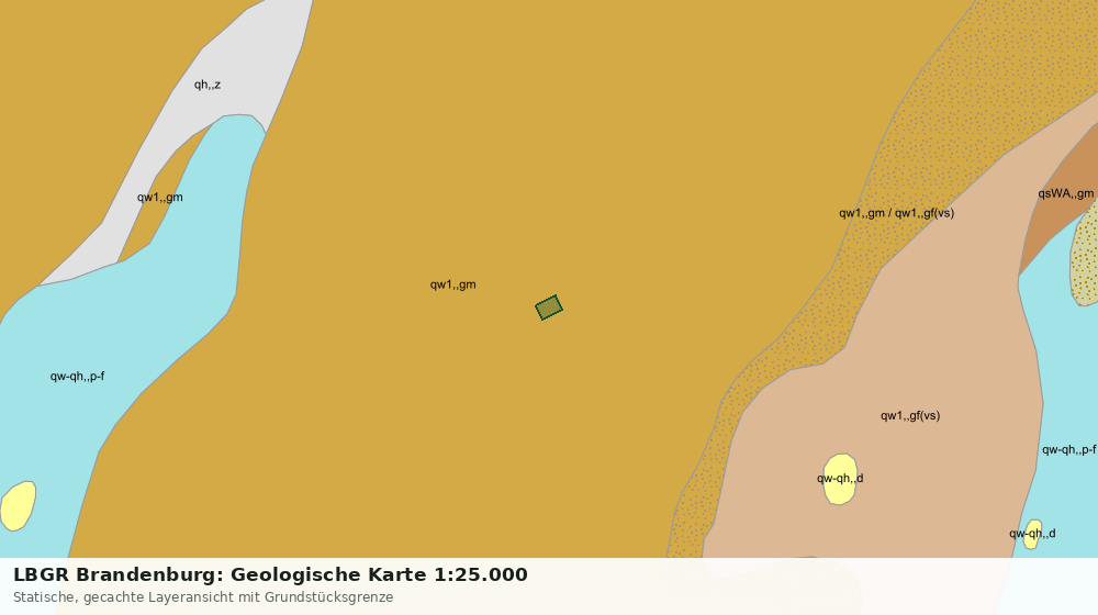Statische Kartenansicht: LBGR Brandenburg: Geologische Karte 1:25.000