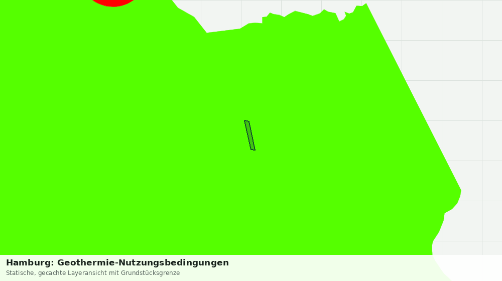 Statische Kartenansicht: Hamburg: Geothermie-Nutzungsbedingungen