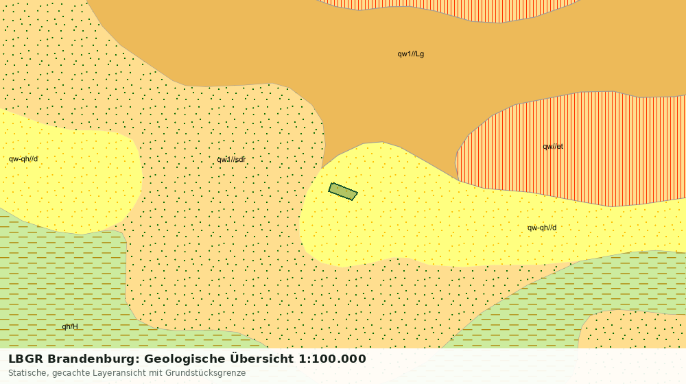 Statische Kartenansicht: LBGR Brandenburg: Geologische Übersicht 1:100.000