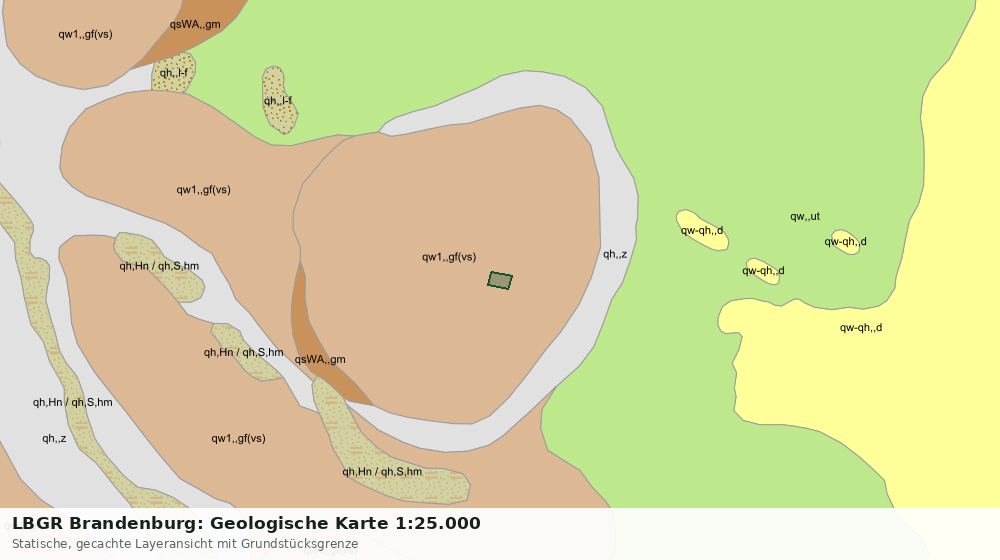 Statische Kartenansicht: LBGR Brandenburg: Geologische Karte 1:25.000