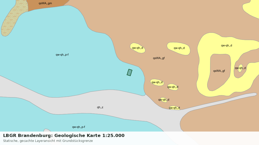 Statische Kartenansicht: LBGR Brandenburg: Geologische Karte 1:25.000