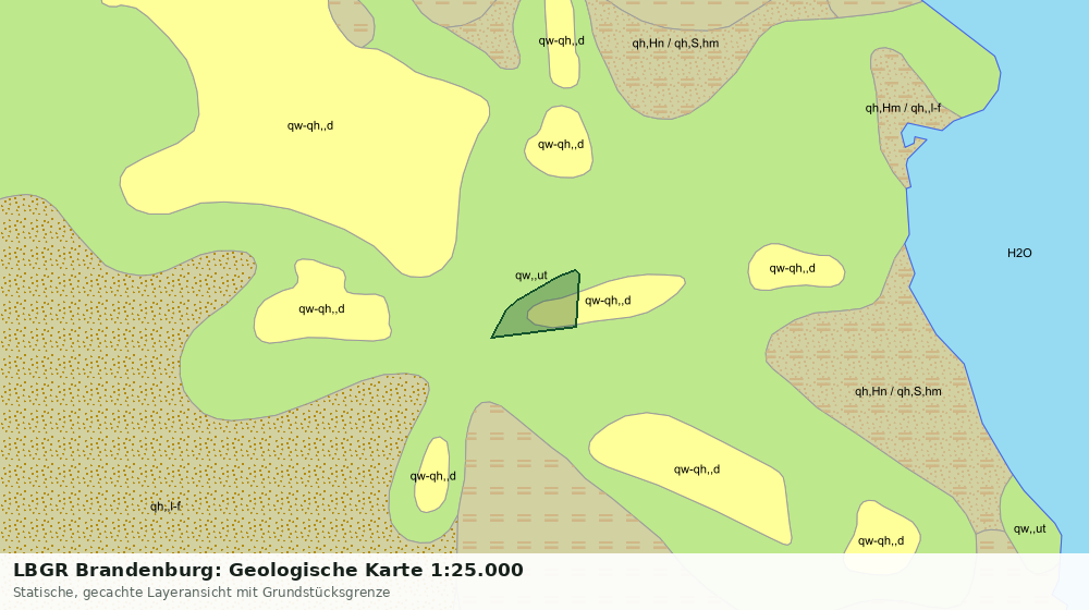 Statische Kartenansicht: LBGR Brandenburg: Geologische Karte 1:25.000