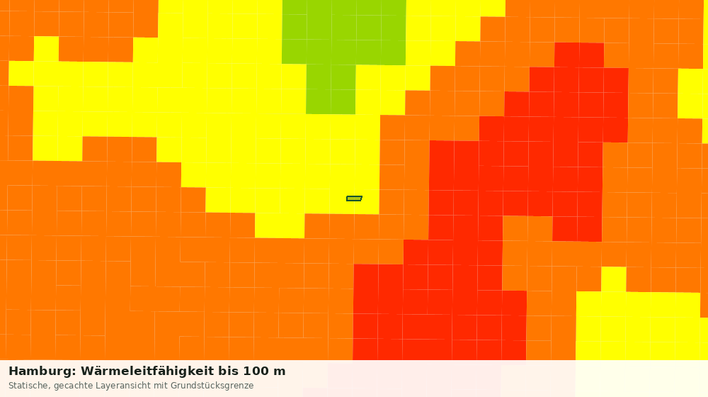 Statische Kartenansicht: Hamburg: Wärmeleitfähigkeit bis 100 m