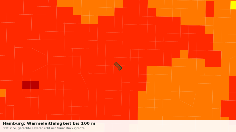 Statische Kartenansicht: Hamburg: Wärmeleitfähigkeit bis 100 m