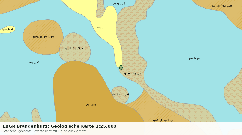 Statische Kartenansicht: LBGR Brandenburg: Geologische Karte 1:25.000