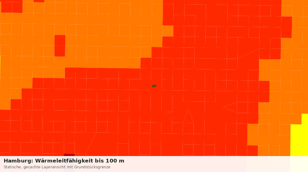 Statische Kartenansicht: Hamburg: Wärmeleitfähigkeit bis 100 m