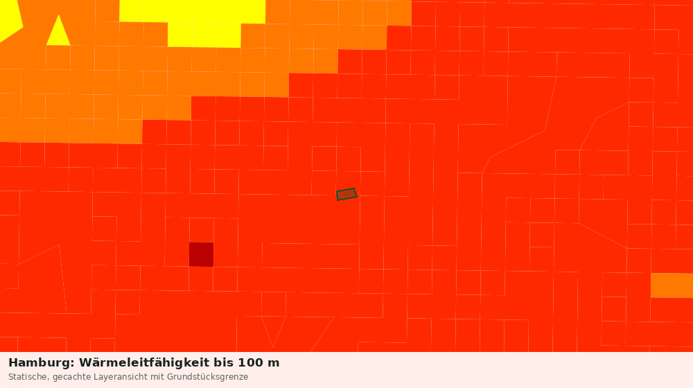 Statische Kartenansicht: Hamburg: Wärmeleitfähigkeit bis 100 m