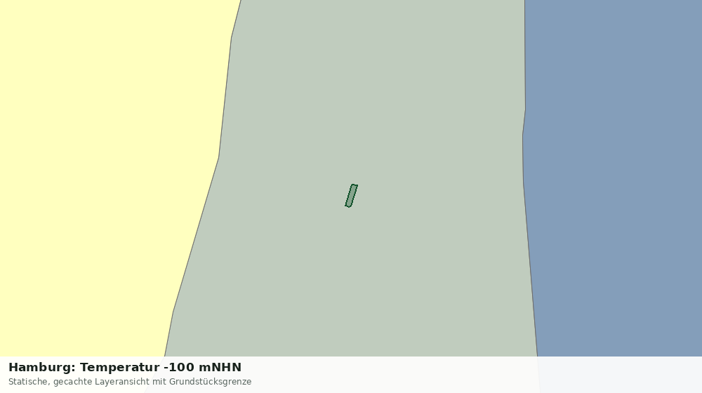 Statische Kartenansicht: Hamburg: Temperatur -100 mNHN
