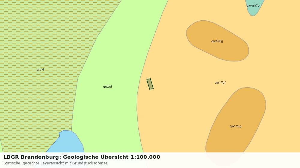 Statische Kartenansicht: LBGR Brandenburg: Geologische Übersicht 1:100.000