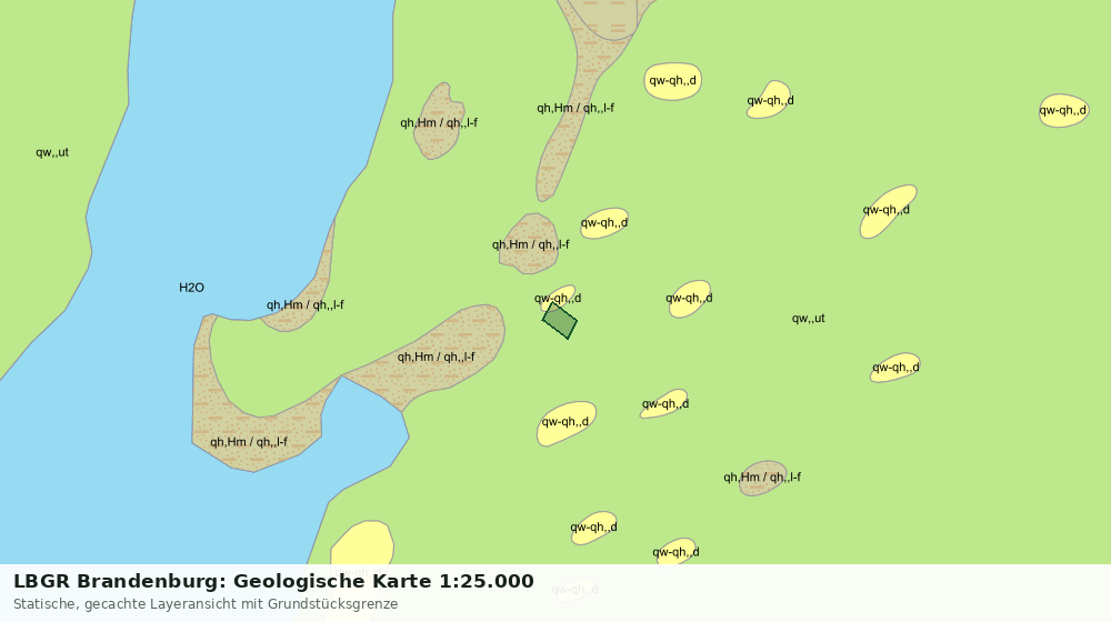 Statische Kartenansicht: LBGR Brandenburg: Geologische Karte 1:25.000