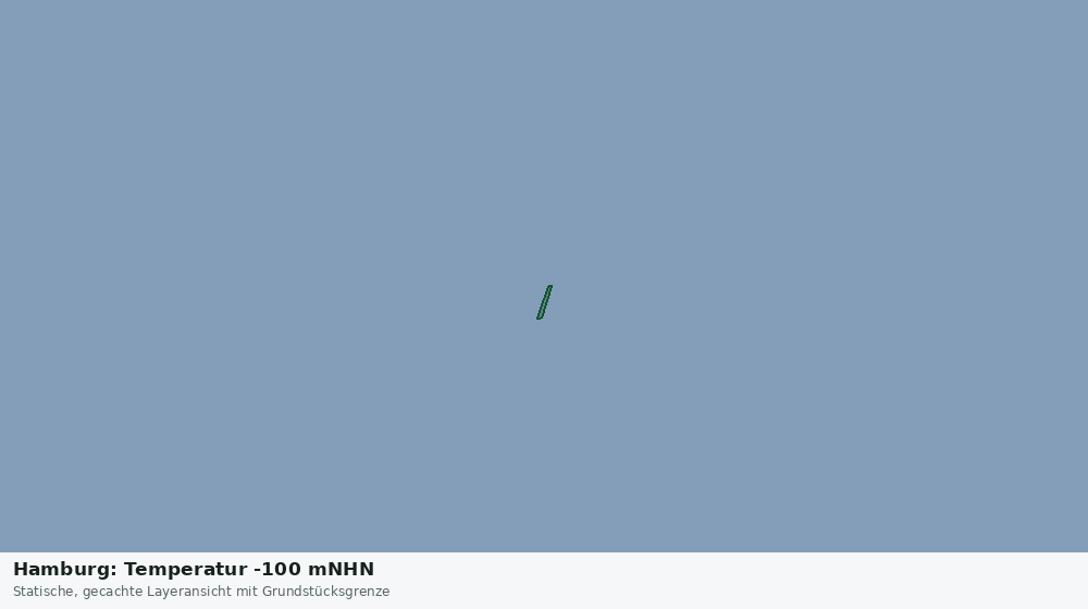 Statische Kartenansicht: Hamburg: Temperatur -100 mNHN