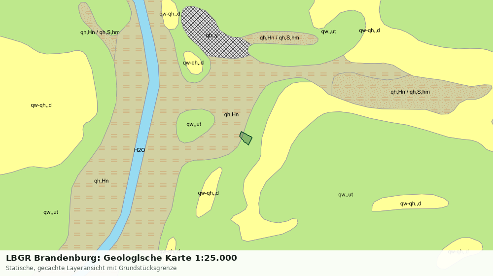 Statische Kartenansicht: LBGR Brandenburg: Geologische Karte 1:25.000
