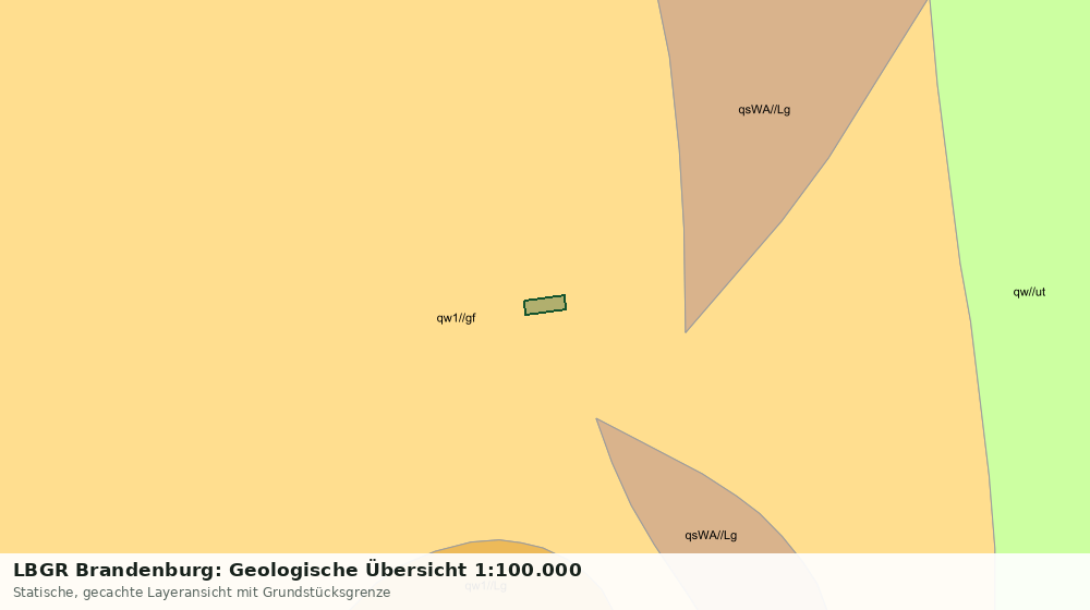 Statische Kartenansicht: LBGR Brandenburg: Geologische Übersicht 1:100.000