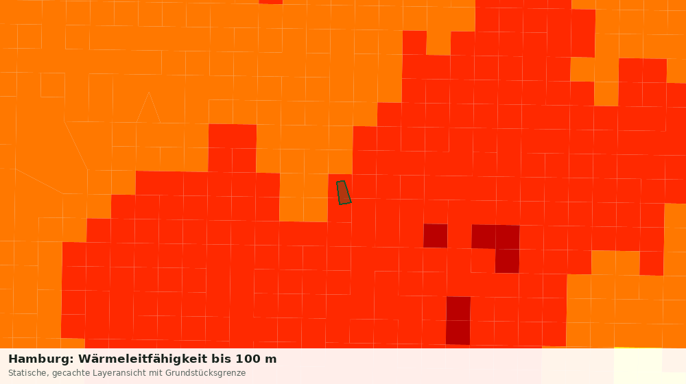 Statische Kartenansicht: Hamburg: Wärmeleitfähigkeit bis 100 m