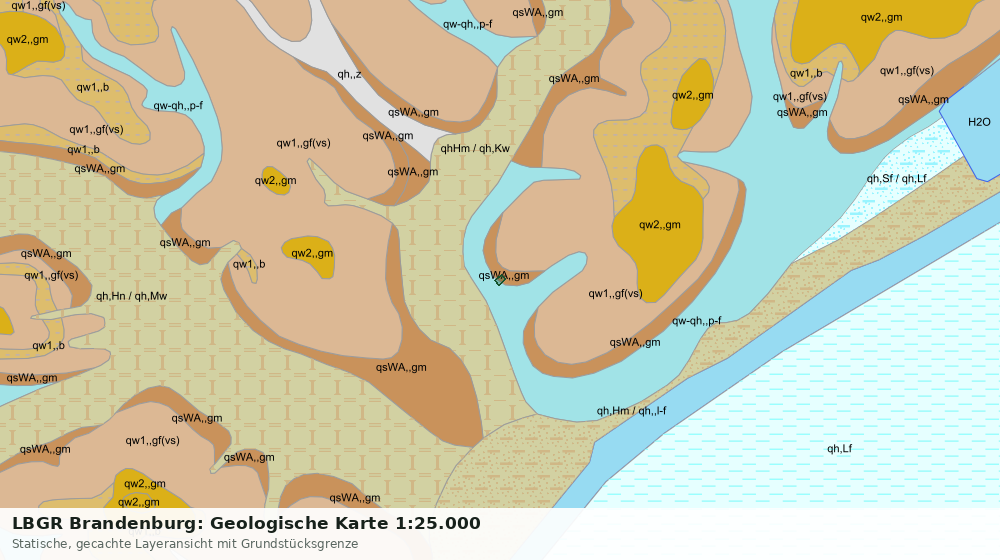 Statische Kartenansicht: LBGR Brandenburg: Geologische Karte 1:25.000
