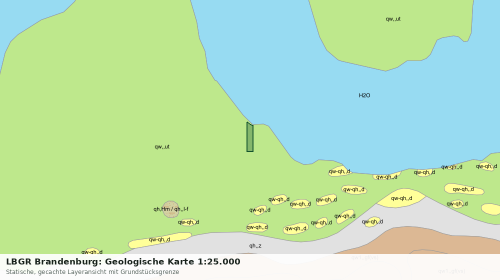 Statische Kartenansicht: LBGR Brandenburg: Geologische Karte 1:25.000