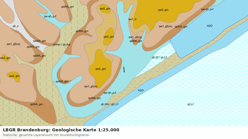 Statische Kartenansicht: LBGR Brandenburg: Geologische Karte 1:25.000