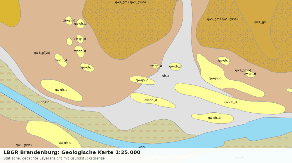 Statische Kartenansicht: LBGR Brandenburg: Geologische Karte 1:25.000
